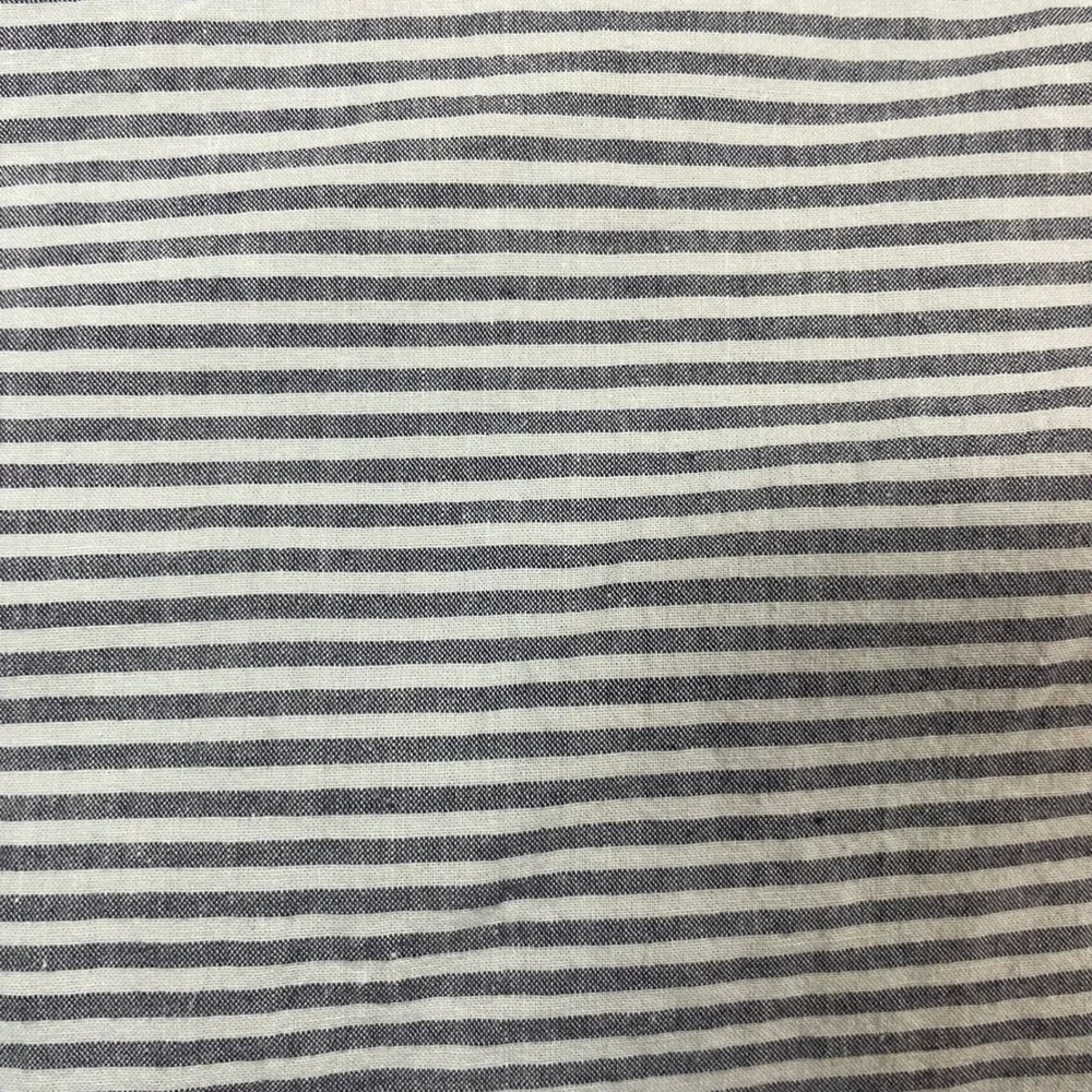 Pottery Barn Kids Twin Duvet Cover Organic Cotton Blue White Stripe Neutral